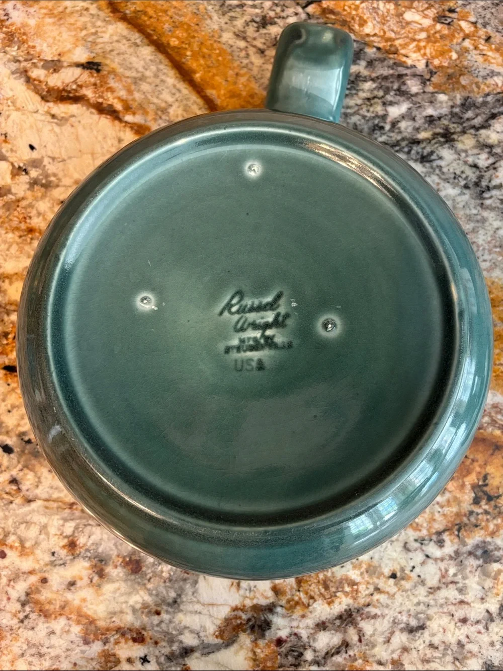 Vintage MCM Russel Wright Seafoam Green Ceramic Bean Pot